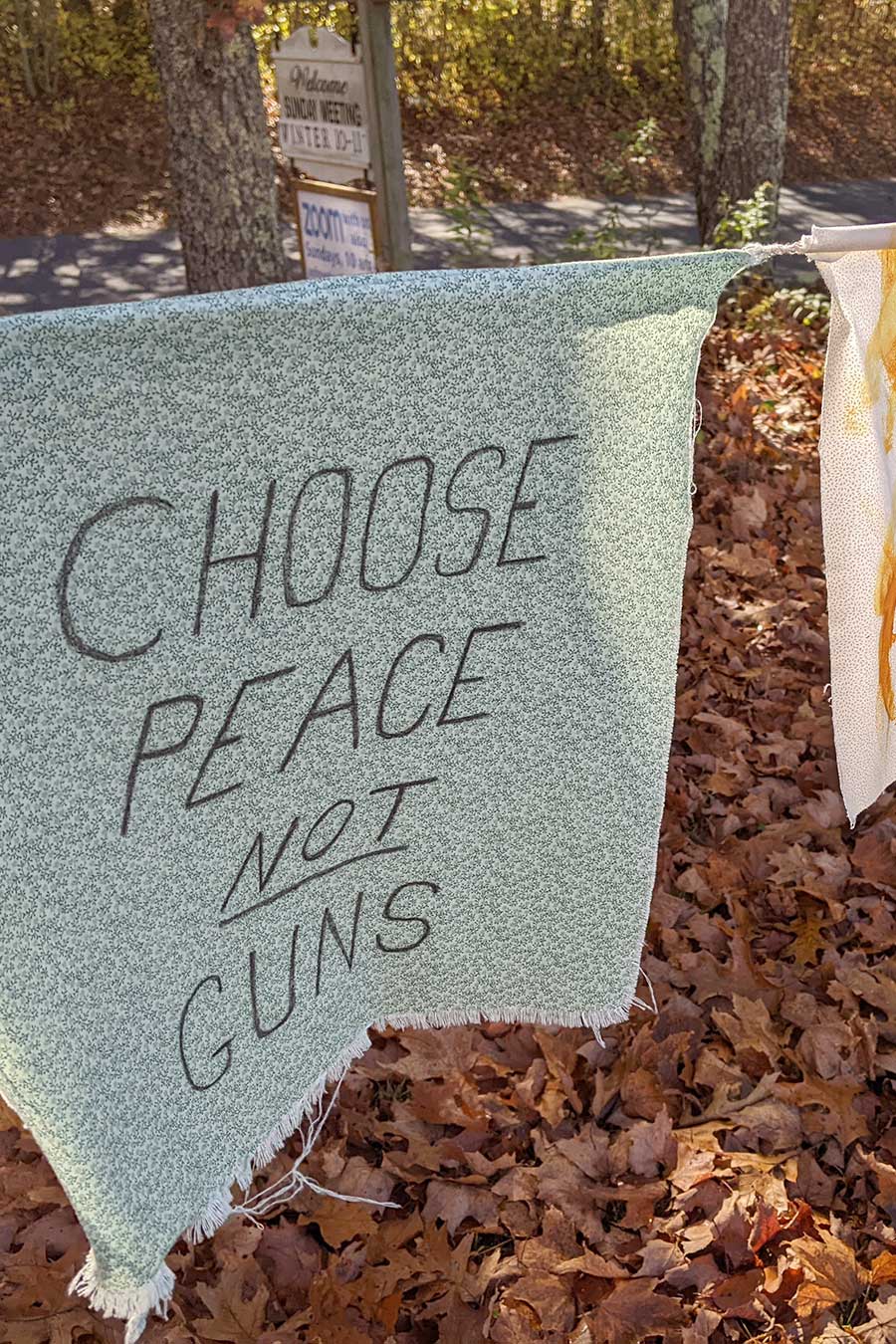 Gun Deaths Flag Project, "Choose Peace, Not Guns"